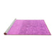 Sideview of Machine Washable Abstract Pink Modern Rug, wshabs4799pnk