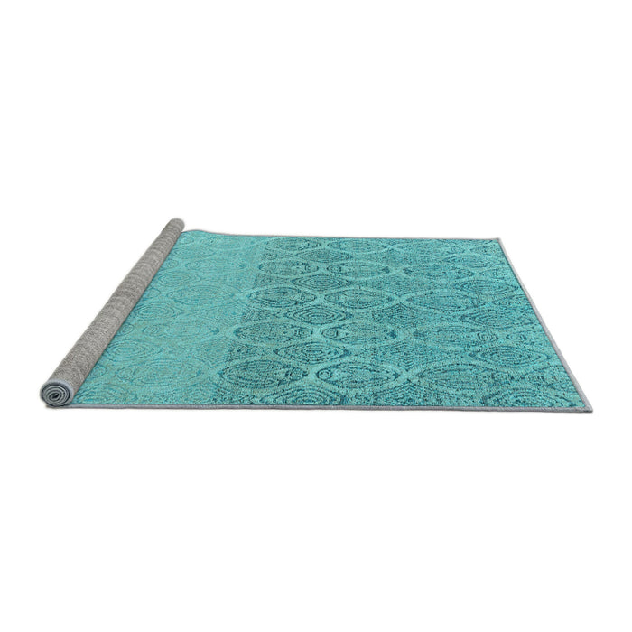 Sideview of Machine Washable Abstract Light Blue Modern Rug, wshabs4799lblu
