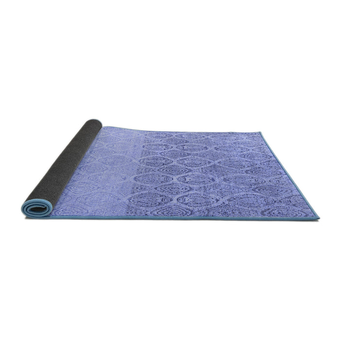 Sideview of Abstract Blue Modern Rug, abs4799blu