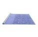 Sideview of Machine Washable Abstract Blue Modern Rug, wshabs4799blu