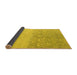 Sideview of Abstract Yellow Modern Rug, abs4799yw