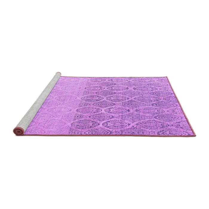Sideview of Machine Washable Abstract Purple Modern Area Rugs, wshabs4799pur