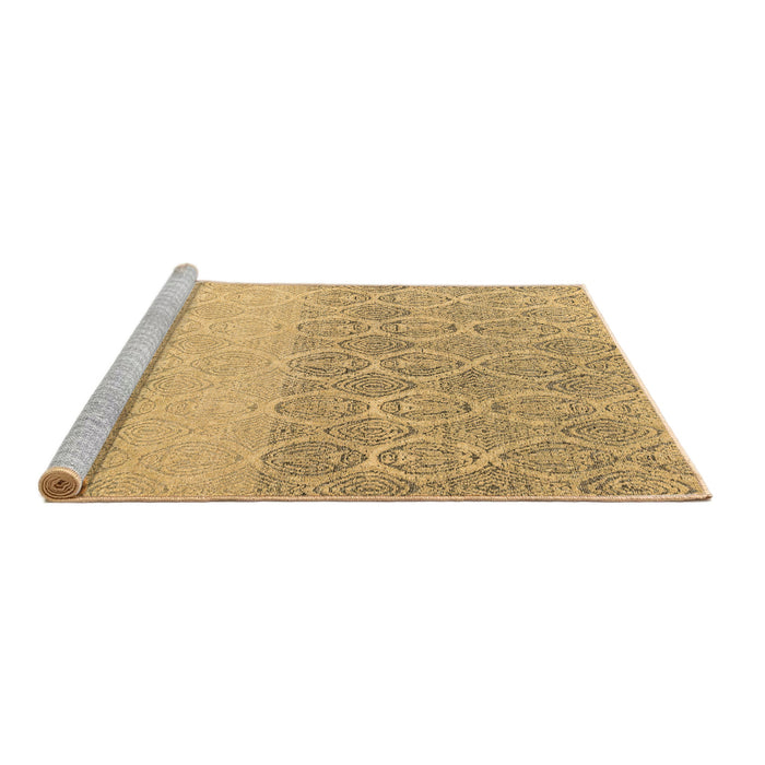 Sideview of Machine Washable Abstract Brown Modern Rug, wshabs4799brn