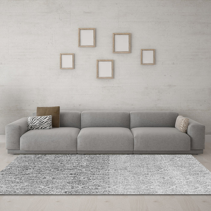 Machine Washable Abstract Gray Modern Rug in a Living Room,, wshabs4799gry