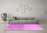 Machine Washable Abstract Pink Modern Rug, wshabs4799pnk