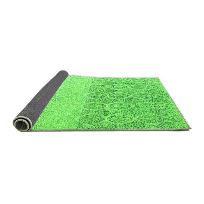 Sideview of Abstract Green Modern Rug, abs4799grn