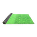 Sideview of Abstract Green Modern Rug, abs4799grn