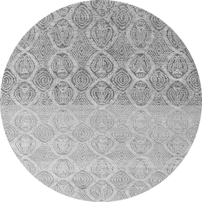 Round Abstract Gray Modern Rug, abs4799gry