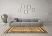 Machine Washable Abstract Brown Modern Rug in a Living Room,, wshabs479brn