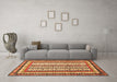 Machine Washable Abstract Orange Modern Area Rugs in a Living Room, wshabs479org