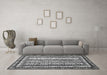 Machine Washable Abstract Gray Modern Rug in a Living Room,, wshabs479gry