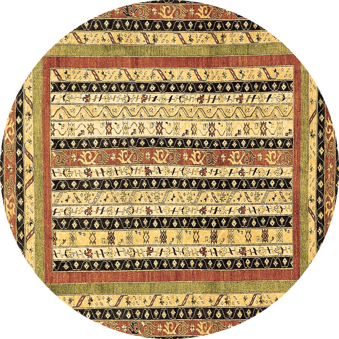 Round Machine Washable Abstract Brown Modern Rug, wshabs479brn