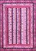 Machine Washable Abstract Pink Modern Rug, wshabs479pnk