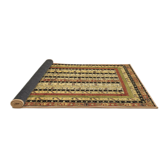 Sideview of Abstract Brown Modern Rug, abs479brn
