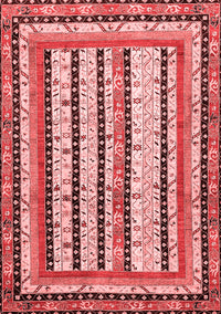 Abstract Red Modern Rug, abs479red