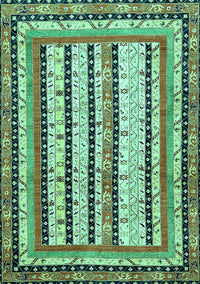 Abstract Turquoise Modern Rug, abs479turq