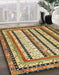 Machine Washable Abstract Red Brown Rug in a Family Room, wshabs479