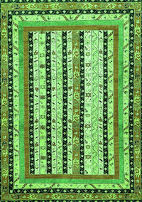 Abstract Green Modern Rug, abs479grn