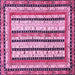 Square Machine Washable Abstract Pink Modern Rug, wshabs479pnk