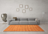 Machine Washable Abstract Orange Modern Rug, wshabs47org