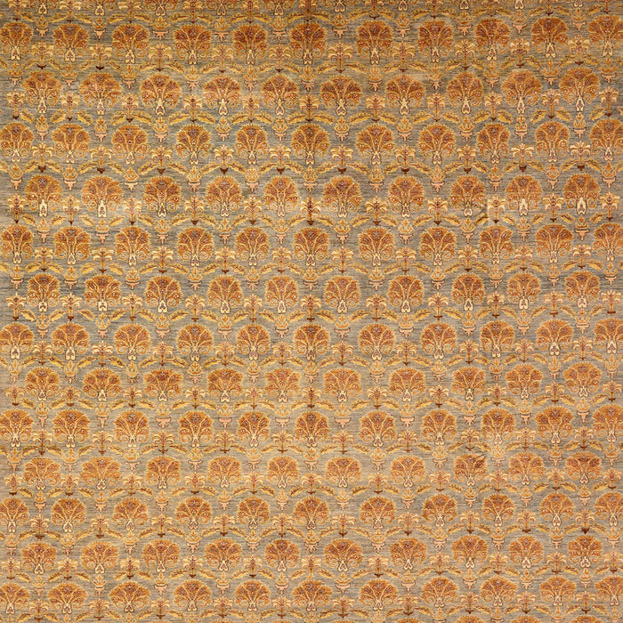 Square Abstract Orange Modern Rug, abs47