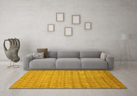 Machine Washable Abstract Yellow Modern Rug, wshabs47yw