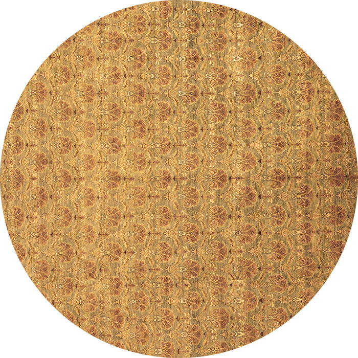 Round Machine Washable Abstract Brown Modern Rug, wshabs47brn