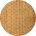 Round Machine Washable Abstract Brown Modern Rug, wshabs47brn