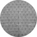 Round Abstract Gray Modern Rug, abs47gry