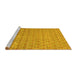 Sideview of Machine Washable Abstract Yellow Modern Rug, wshabs47yw