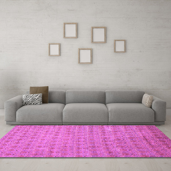 Machine Washable Abstract Purple Modern Area Rugs in a Living Room, wshabs47pur
