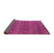 Sideview of Abstract Pink Modern Rug, abs4800pnk