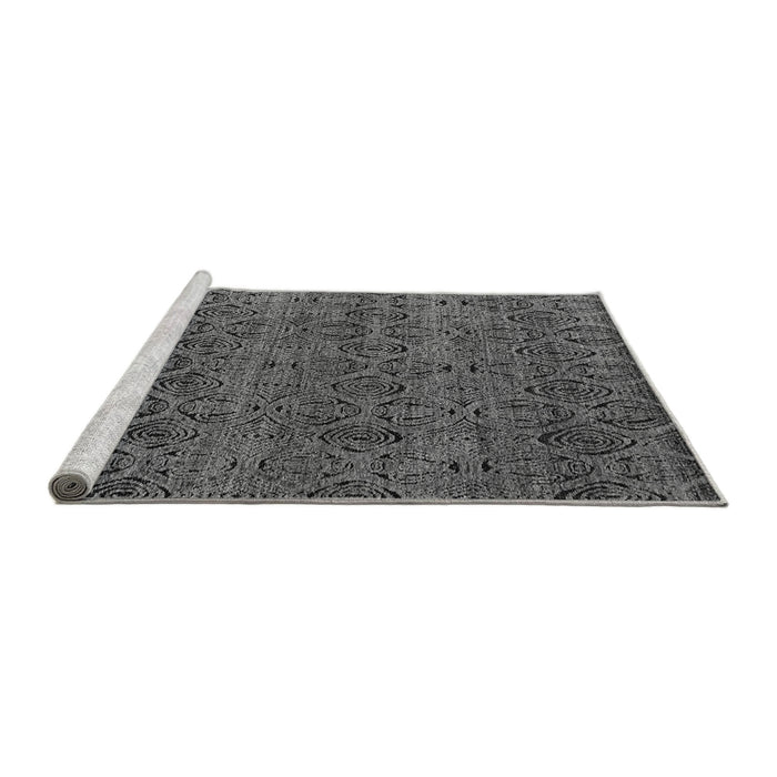 Sideview of Machine Washable Abstract Gray Modern Rug, wshabs4800gry
