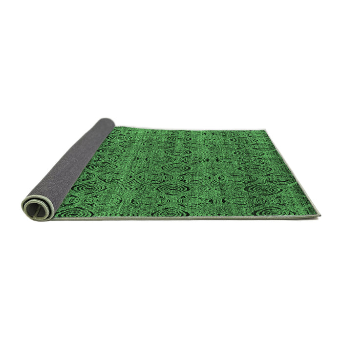 Sideview of Abstract Emerald Green Modern Rug, abs4800emgrn