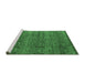 Sideview of Machine Washable Abstract Emerald Green Modern Area Rugs, wshabs4800emgrn