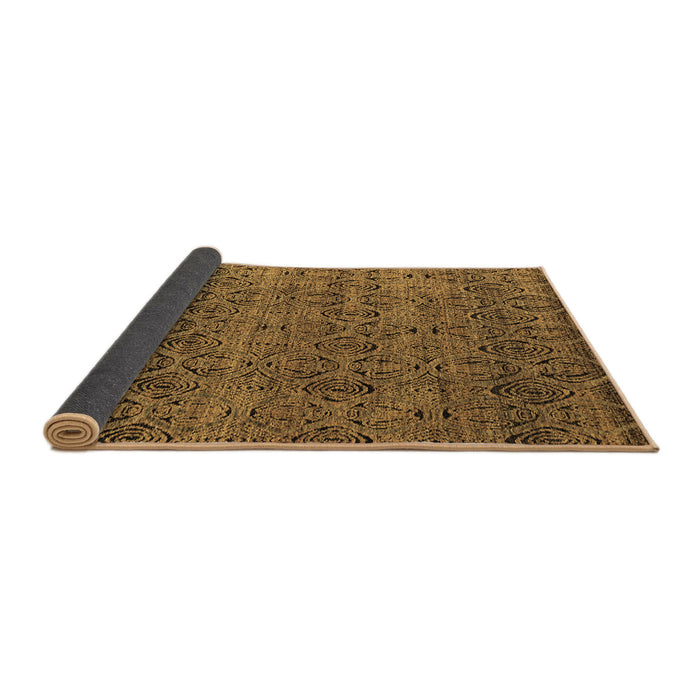 Sideview of Abstract Brown Modern Rug, abs4800brn