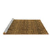 Sideview of Machine Washable Abstract Brown Modern Rug, wshabs4800brn