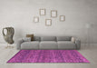 Machine Washable Abstract Purple Modern Area Rugs in a Living Room, wshabs4800pur