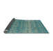 Sideview of Abstract AquaMarine Green Modern Rug, abs4801