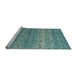 Sideview of Machine Washable Abstract Medium Aqua Marine Green Rug, wshabs4801