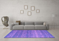 Machine Washable Abstract Purple Modern Rug, wshabs4801pur