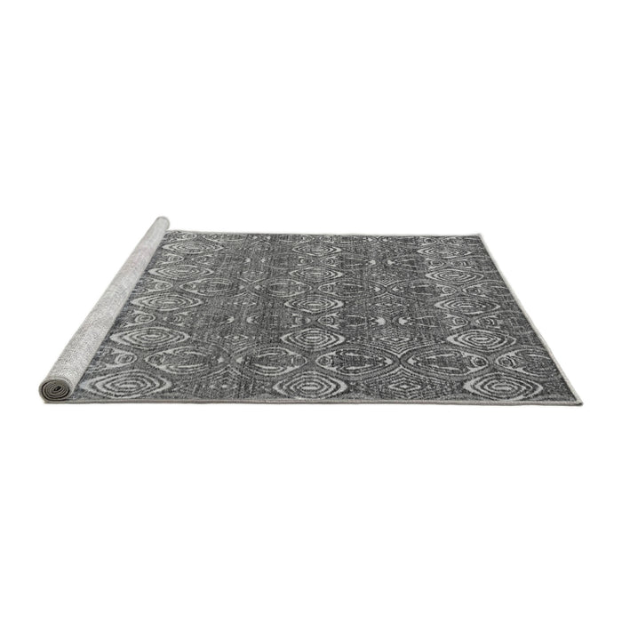 Sideview of Machine Washable Abstract Gray Modern Rug, wshabs4801gry