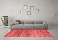 Machine Washable Abstract Red Modern Rug, wshabs4801red