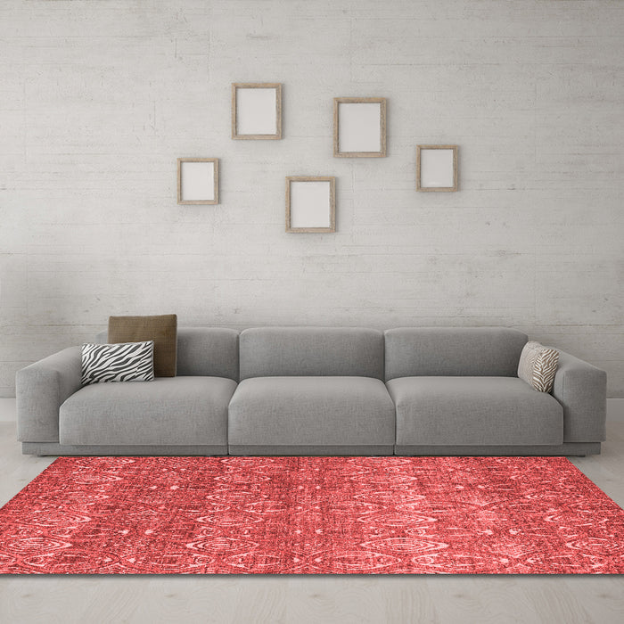 Modern Red Washable Rugs