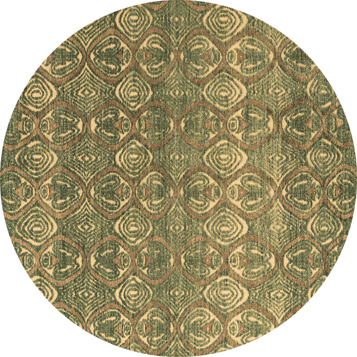 Round Machine Washable Abstract Brown Modern Rug, wshabs4801brn