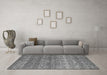 Machine Washable Abstract Gray Modern Rug in a Living Room,, wshabs4801gry