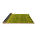 Sideview of Abstract Yellow Modern Rug, abs4801yw