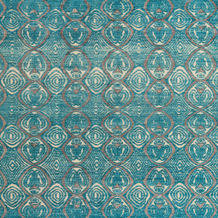 Square Machine Washable Abstract Medium Aqua Marine Green Rug, wshabs4801