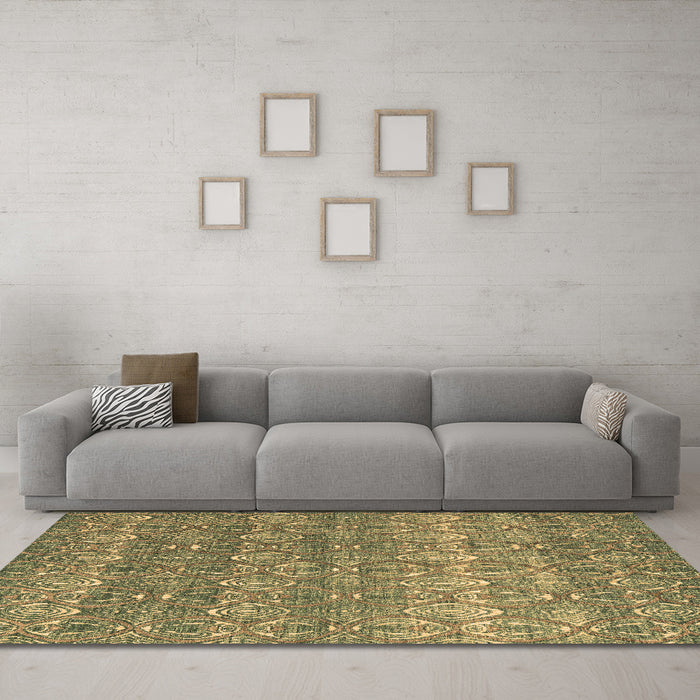 Machine Washable Abstract Brown Modern Rug in a Living Room,, wshabs4801brn