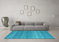 Machine Washable Abstract Light Blue Modern Rug, wshabs4801lblu